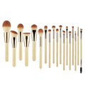 18 PCS Makeup Brushes Sets Bamboo Cosmetic Eyeshadow Foundation Powder Blush Eye Make Up Brush Blending Beauty Tools Kits