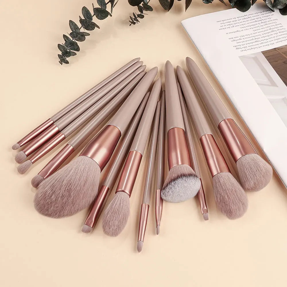 10-13Pcs New Makeup Brushes Set For Cosmetics Powder Foundation Blush  Kabuki Blending Makeup Beauty Tools  Brochas Maquillaje