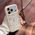 Fashion Cute Flower Little Deer Phone Case For iPhone 17 Pro 15 14 16 Pro Max Back Cover Shockproof Cartoon Cases For Girls