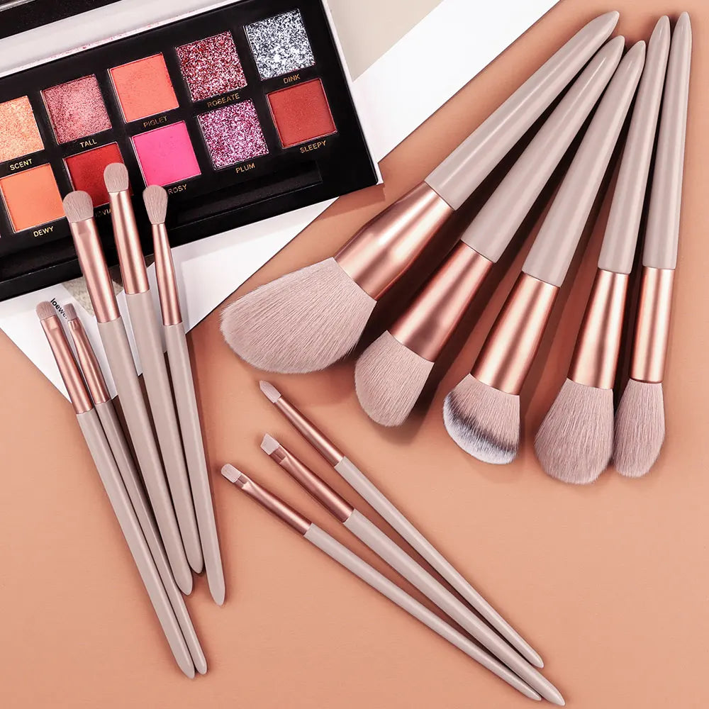 10-13Pcs New Makeup Brushes Set For Cosmetics Powder Foundation Blush  Kabuki Blending Makeup Beauty Tools  Brochas Maquillaje