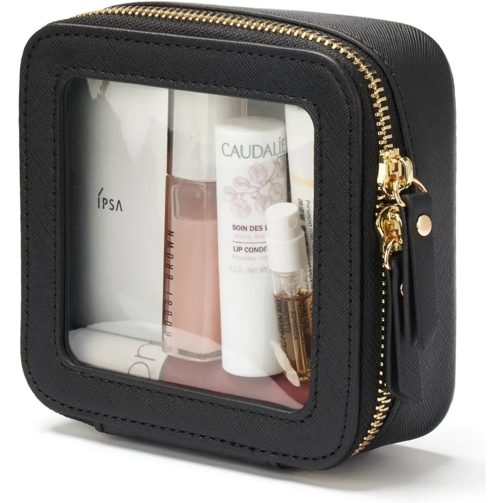 Small Cosmetic Bag for Purse Mini Makeup for Cute Clear  Pouch Travel Organizer Case for Toiletry Waterproof Square Pouch Zipper