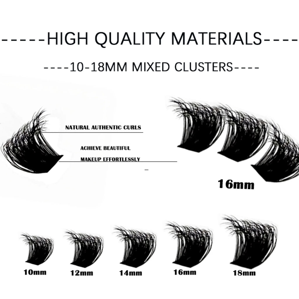 150D/100D/80D/50D Mink Eyelashes 1 Box/14 Rows Natural DIY Eyelash extension 3D Russia Individual Eyelash Cluster Lashes Cilia