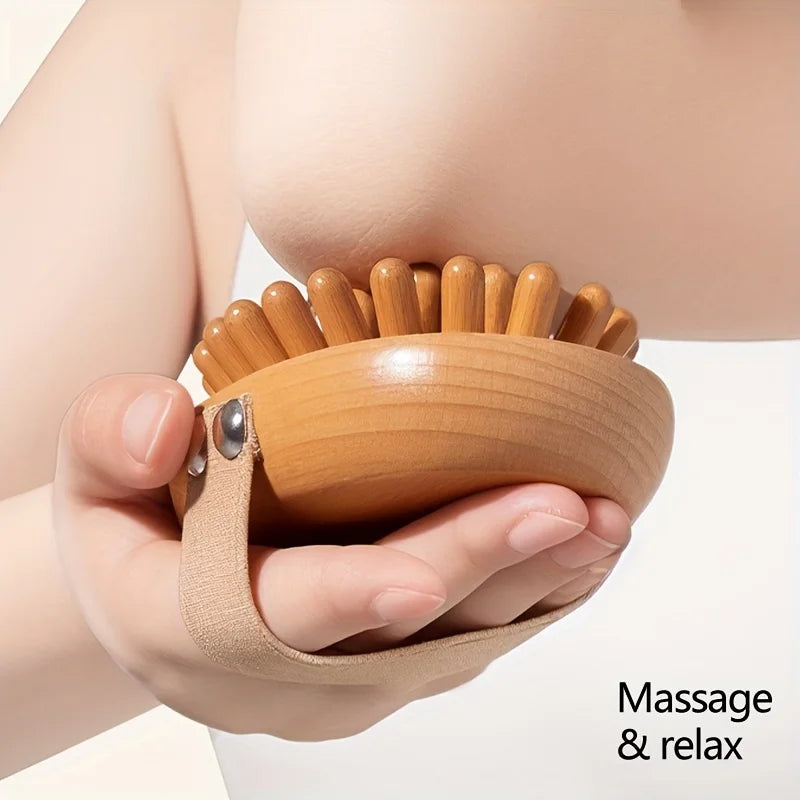1pc Meridian Massage Brush Soft Manual Full Body Gua Sha Massager Head Abdomen Leg Body Relaxation Home Use Anti-Fatigue