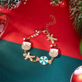 Minimalist Christmas Jewelry Set for Women Alloy Necklace with Old Man and Gingerbread Necklace Perfect as Jewelry Accessories