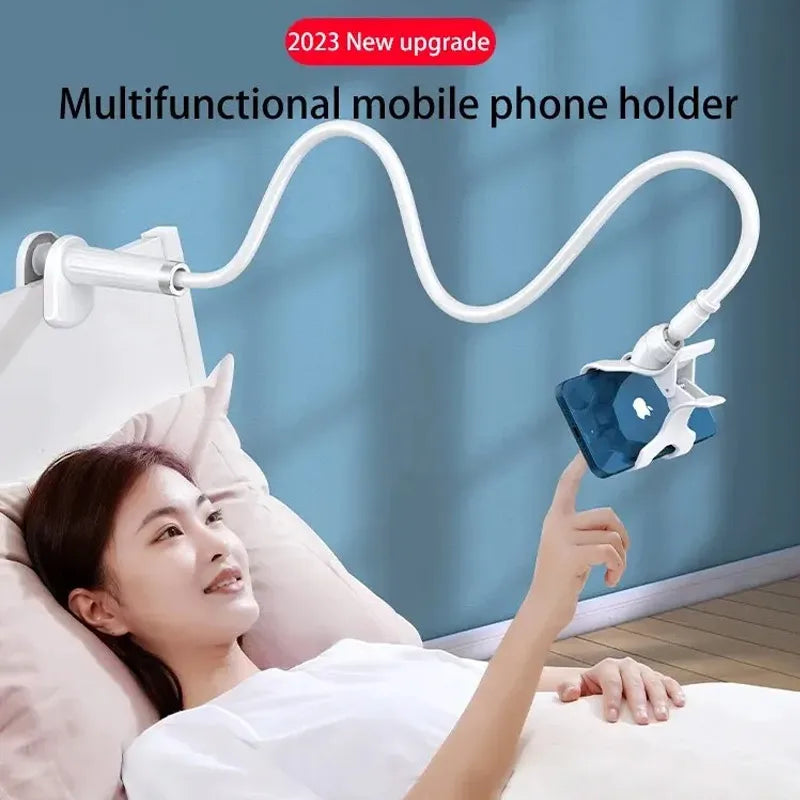 Space Saving Phone Stand 360° Rotatable Clip Design for Small Desk/Bedside Universal Bracket for 4-7" Phones Durable Portable