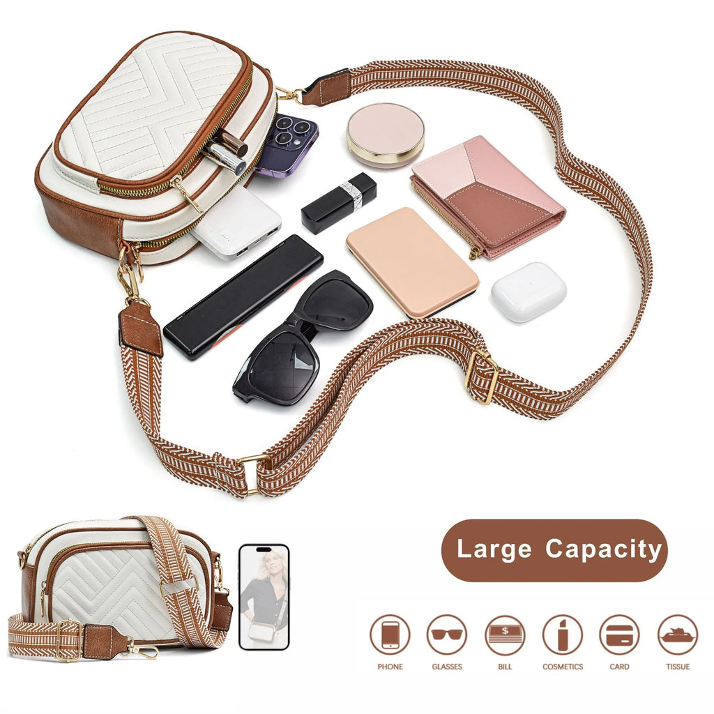 Mini Quilted Crossbody Bags For Women Trendy VeganShoulder Bag Women's Casual Handbag & Purse