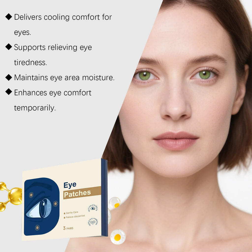 Cooling Eye Patches for Tired Eyes Soothing Hydrating Eye Care Under Eye Gel Mask for Dark Circles Puffy Eyes Travel Friendly