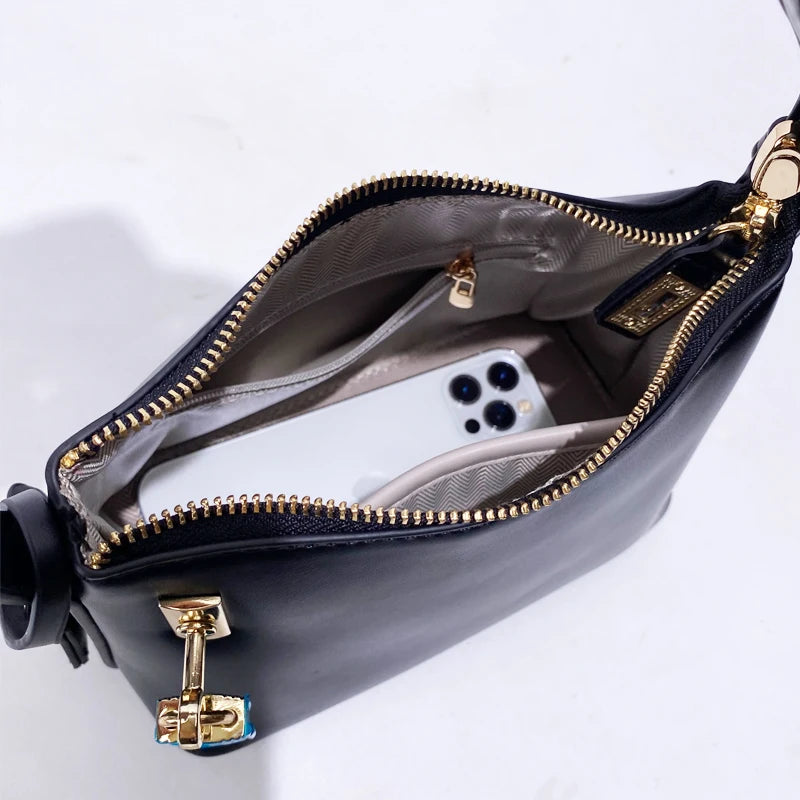 Classic Mini Pillow Bags For Women Luxury Designer Handbags And Purses 2024 New In PU Sequined Lock Decoration Underarm Shoulder