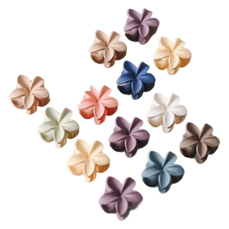 10/20pcs Small Hair Claw Clips Sweet Color Mixed Flower Frosted Clips Hairpin Barrette For Women Girl Kids Hair Accessories
