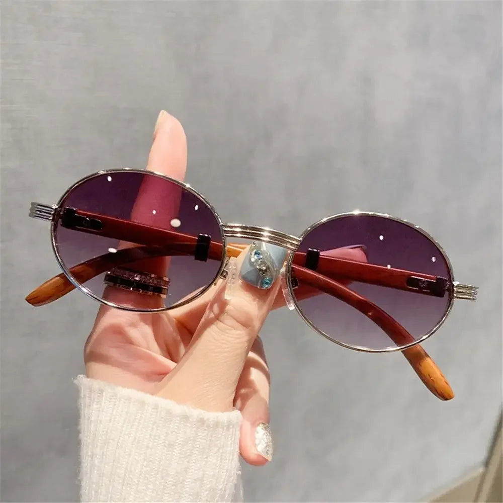 Luxury Oval Sunglasses Women Fashion Retro Female Round Sun Glasses Trendy Lady Shades Popular Brand Designer Eyewear UV400