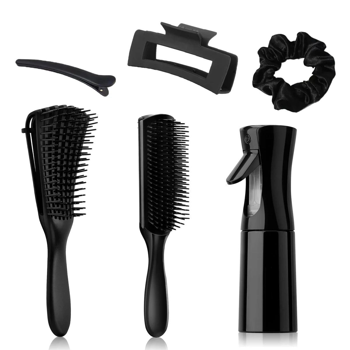 12pcs Detangling Brush Set, 200ml Continuous Spray Bottle, Premium Wide Tooth Comb, Scalp Massager Shampoo Brush, Brush Set with