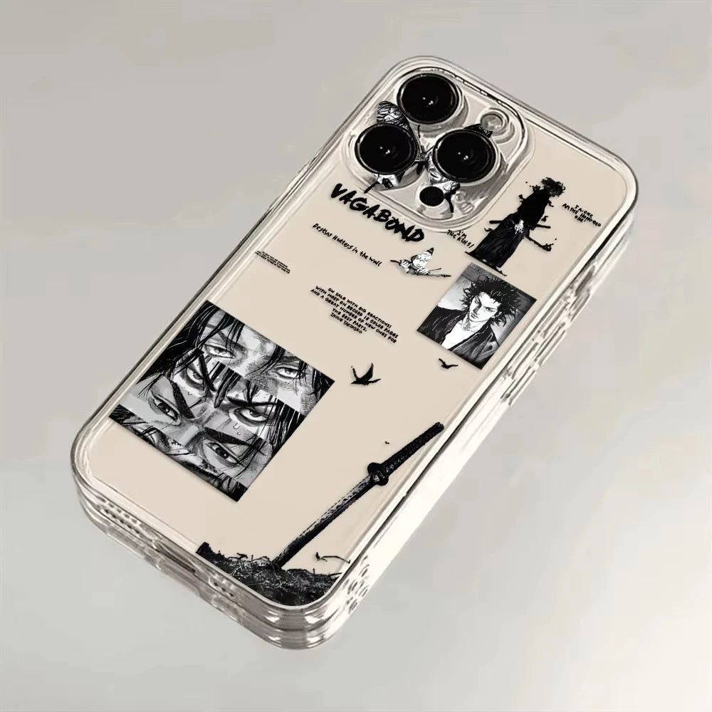 Vagabond Phone Cases For iPhone 16 15 14 13 12 11 Pro Max XR 8 7 Plus 13 12 Mini Soft Transparent Cover