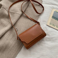Vintage Mini Messenger Bags for Women PU Leather Shoulder Bags Ladies Simple Design Handbag Female Crossbody Small Square Purse