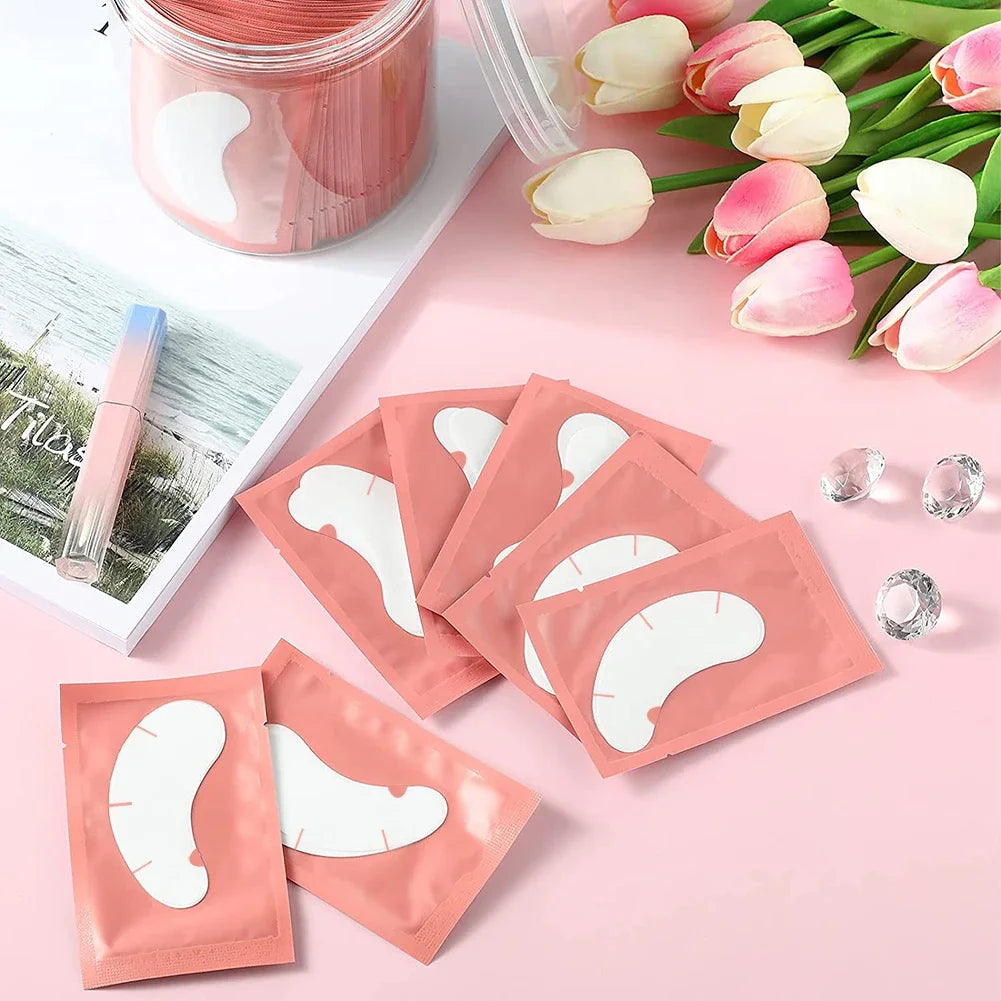 50/100pairs U Shape Eyelash Pads Grafted Lash Hydrogels Gel Patches Under Eye Pads for Eyelash ExtensionTips StickerMakeup Tools
