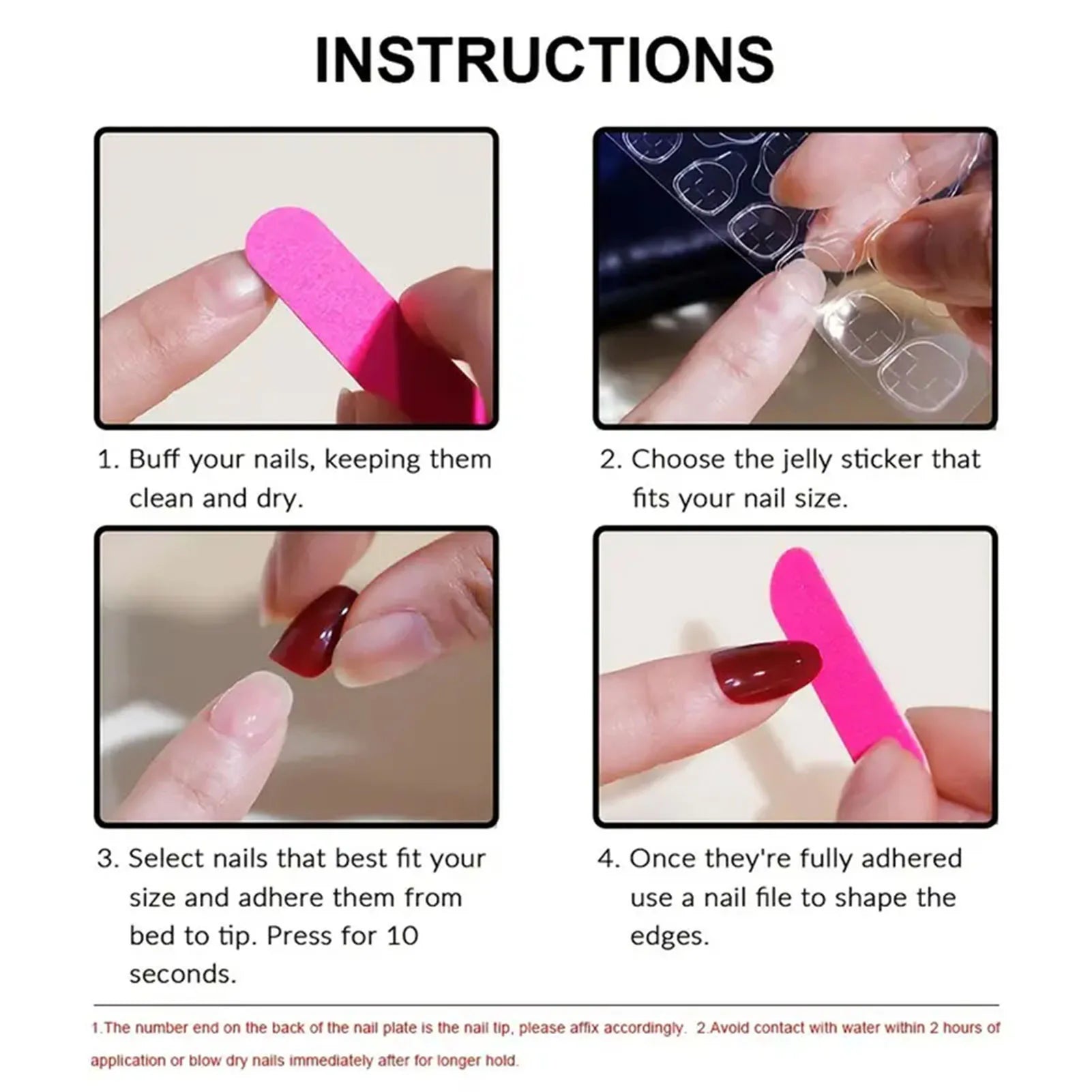 24pcs Flower Print Press on Nails Wine Red Blush Almond False Nail Tips Wearable Reusable Summer Spicy Girl Fake Nails