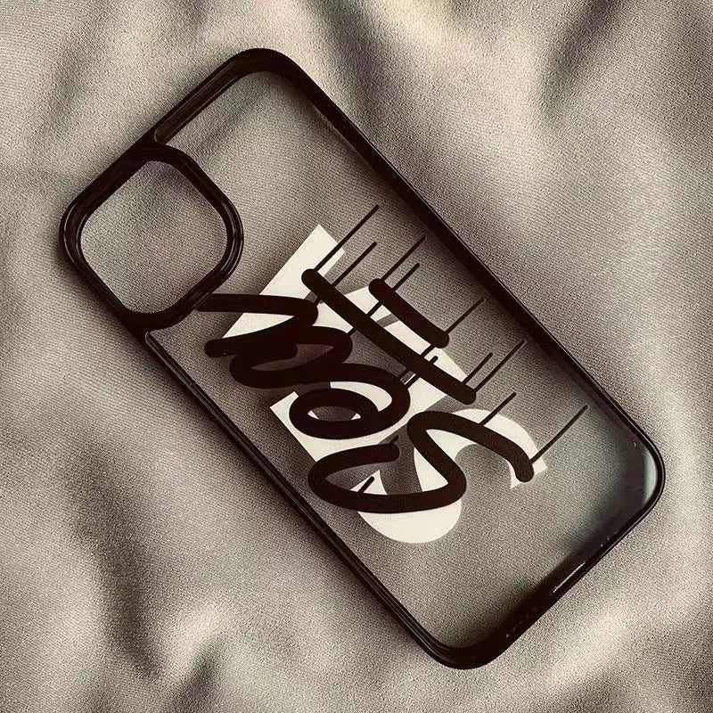 Trendy Brand Creative Graffiti SEA Phone Case For iPhone 17 Air 16 15 14 11 12 13 Pro Max 16 17 Pro 16E 16 Plus Transparent Case