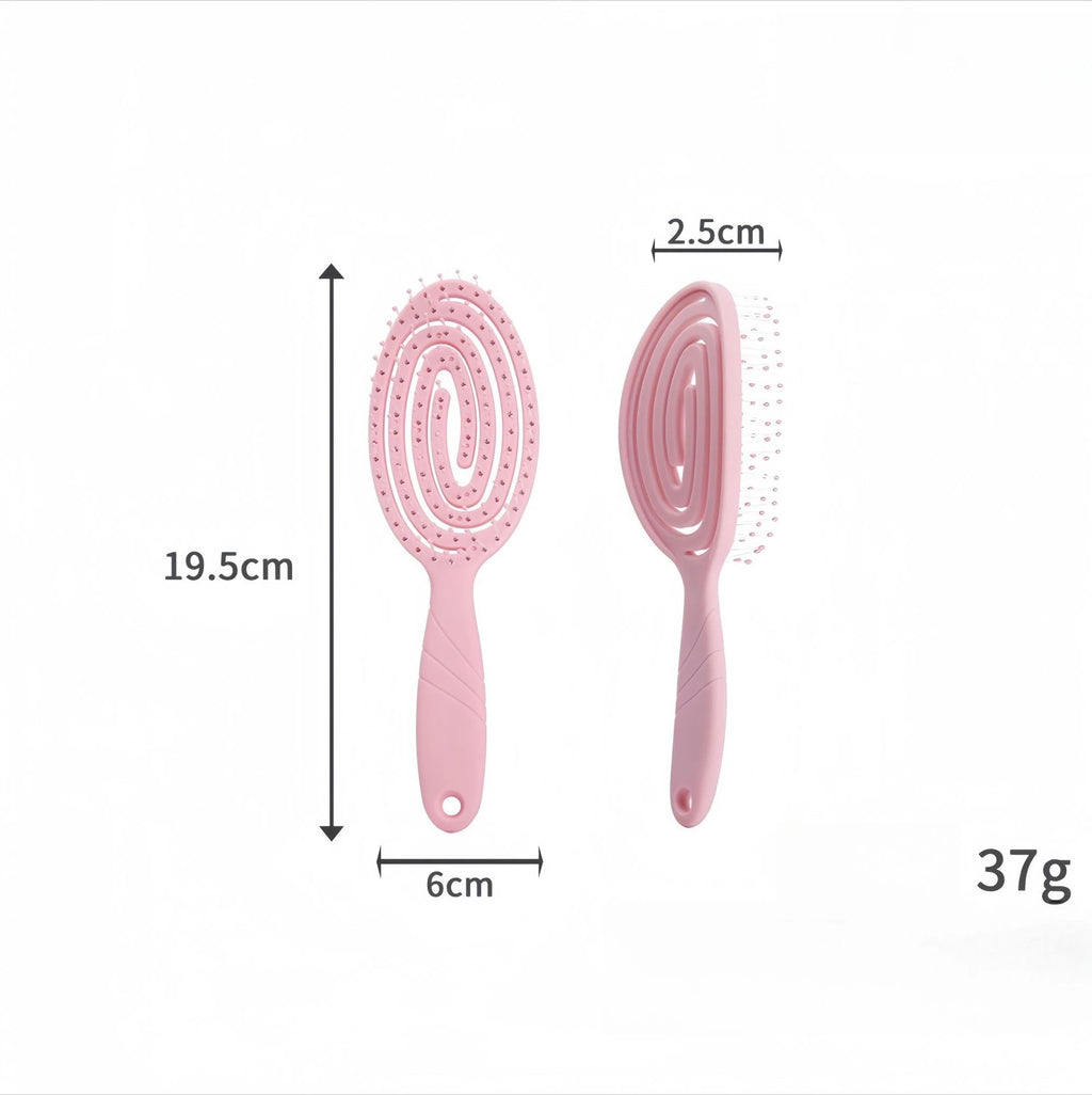 Hair Brush Without Pulling ,Detangling Brush for Curls and Long Hair ,Unique Professional Detangler Brush with Spiral Spring