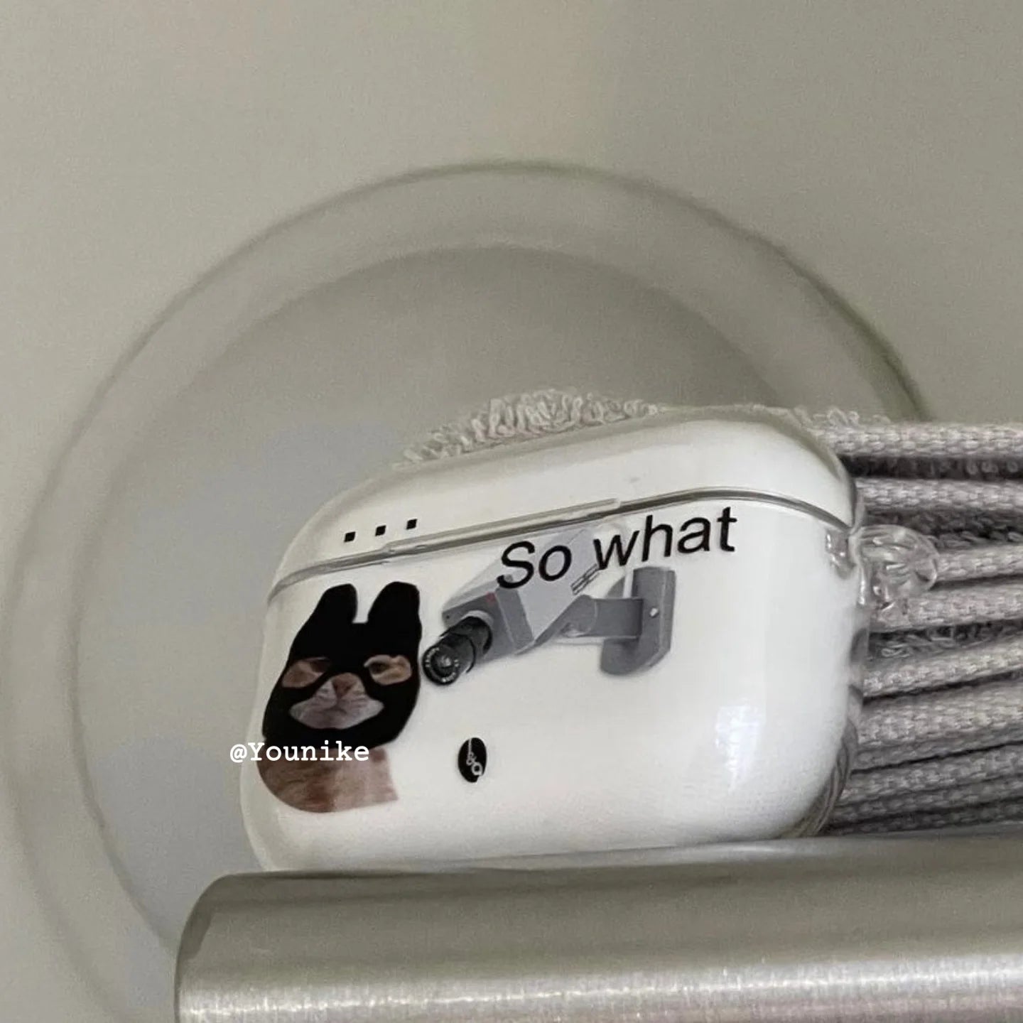 Funny Cat Airpod Case with Keychian Headset Protective Case for AirPods 1 2 3 Pro Case Kawaii Korea Air Pod 4Case Airpods Case
