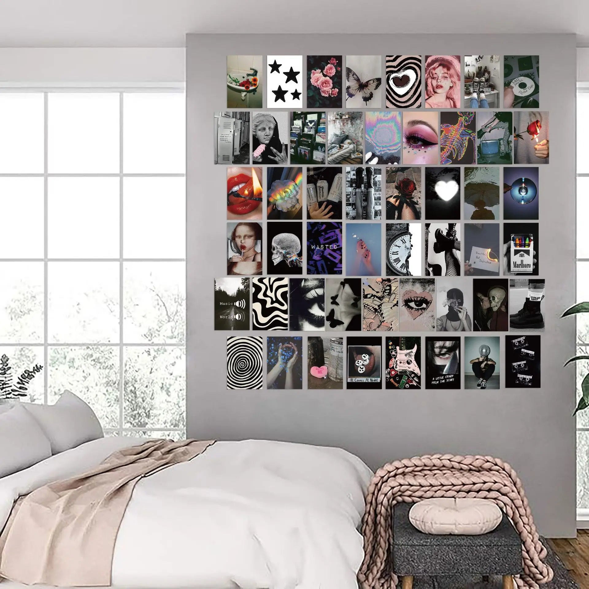50Pcs  Aesthetic Poster Picture Pastoral  Anime DIY Stickers Decor Art Printing Wall Collage Kit for Bedroom Graffiti Stickers