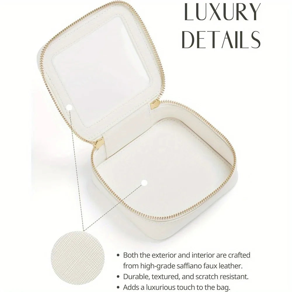 Small Cosmetic Bag for Purse Mini Makeup for Cute Clear  Pouch Travel Organizer Case for Toiletry Waterproof Square Pouch Zipper