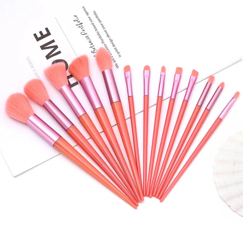 10-13Pcs New Makeup Brushes Set For Cosmetics Powder Foundation Blush  Kabuki Blending Makeup Beauty Tools  Brochas Maquillaje