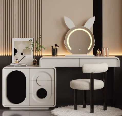 Organizer Containers Dressing Table Princess Flowers Desk Wooden Dressing Table Natural Makeup Mesa De Maquillaje Furnitures