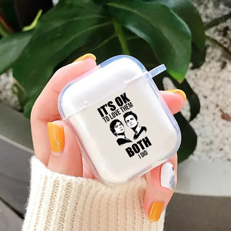 The Vampire Diaries Damon Earphone Case for Airpods 4th 3rd Pro 3 Covers for Airpod 3 2 1 Protective Box Accessorie Shell Fundas