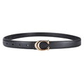Ladies' belts are fashionable and versatile. Jeans are decorated with belts. Women's ins style black cowhide belts simple style