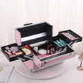 Makeup Case Cosmetic Organizer Case Extra Large 12 Inch 6 Trays Portable Makeup Organizer Case Make Up Carrying Box