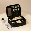 Professional Makeup Organizer Case,Portable Oxford Fabric Bag with Multiple Compartments for Travel,Spacious Handheld Organizer