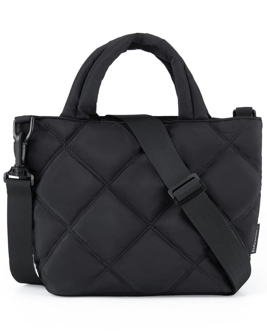 BAGSMART Puffy Mini Tote Bag Quilted Grid Shoulder Bag Small Purse Handbag Organizer Crossbody Bags for Women