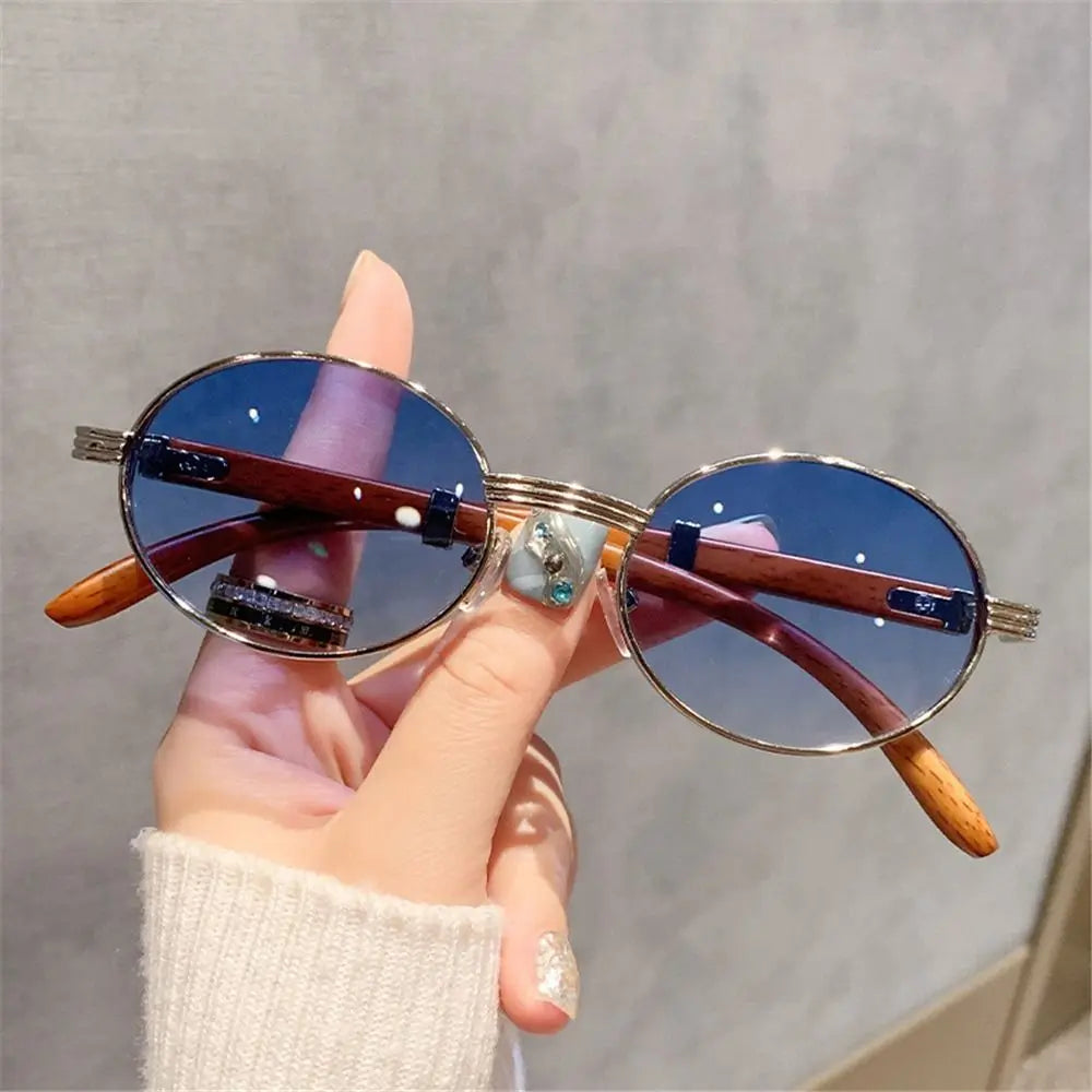 Luxury Oval Sunglasses Women Fashion Retro Female Round Sun Glasses Trendy Lady Shades Popular Brand Designer Eyewear UV400