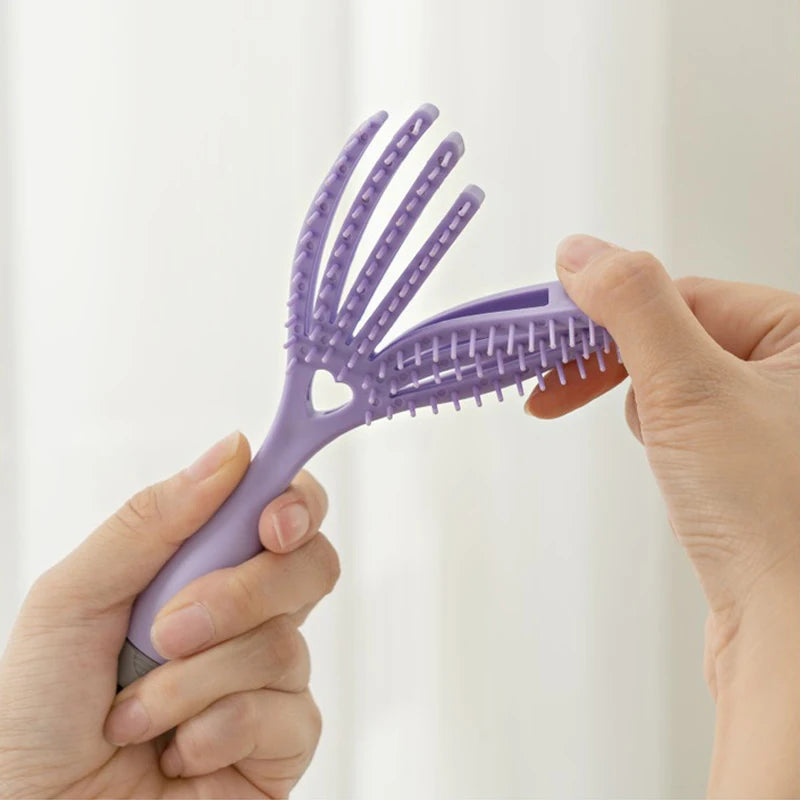 Hair Comb Detangling Brush Scalp Massage Hair Brush Detangler Brush For Women Wet Dry Hollow Out Massage Combs Hair Brush