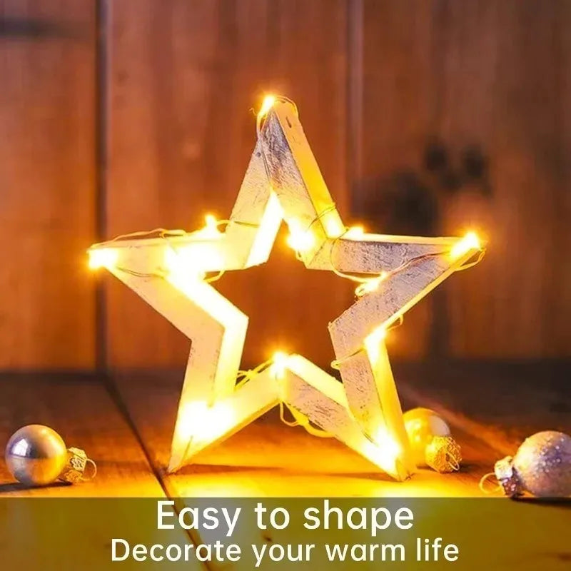 Battery Powered 10/20/30/50/100LEDs String Lights  Copper Wire Light for Holiday Lighting Camping Flower Wedding Christmas Decor
