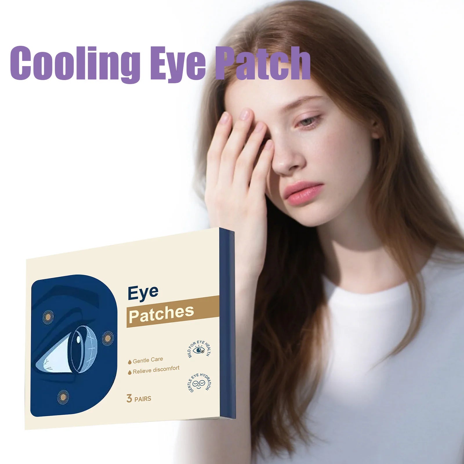 Cooling Eye Patches for Tired Eyes Soothing Hydrating Eye Care Under Eye Gel Mask for Dark Circles Puffy Eyes Travel Friendly