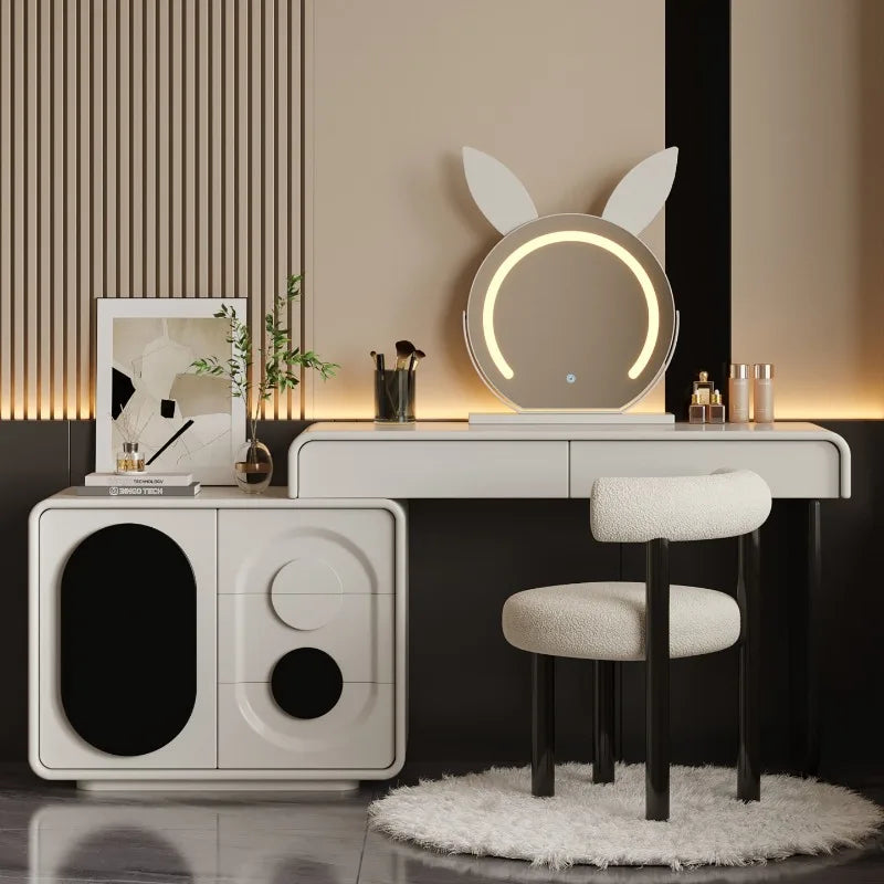 Organizer Containers Dressing Table Princess Flowers Desk Wooden Dressing Table Natural Makeup Mesa De Maquillaje Furnitures
