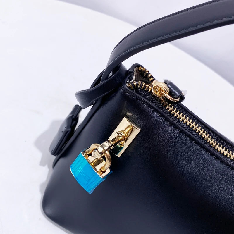 Classic Mini Pillow Bags For Women Luxury Designer Handbags And Purses 2024 New In PU Sequined Lock Decoration Underarm Shoulder