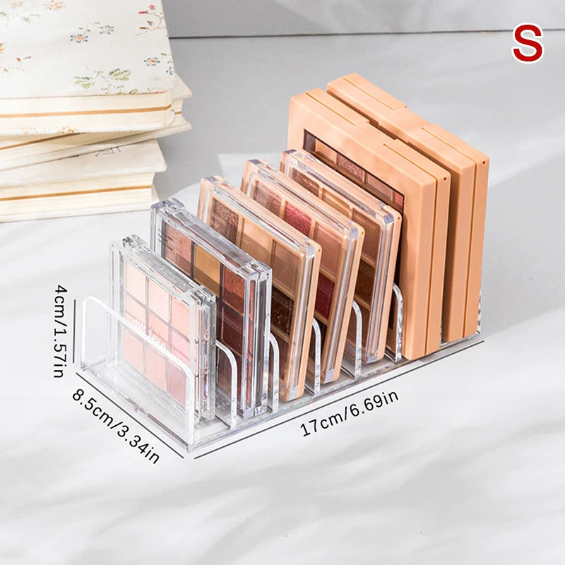 Makeup Organizer Desktop Multi-cell Display Box Makeup Blush Cosmetics Shelf 7-compartment Plastic Eye Shadow Tray Storage Box