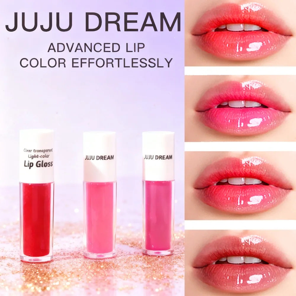 4-Color Moisturizing Lip Gloss: Natural Look, Waterproof long-Lasting Nude, nourishing care, Christmas gift