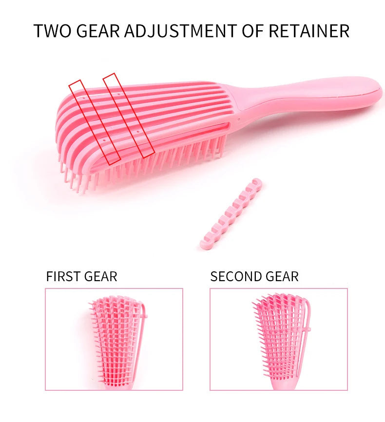 Detangling Brush for Black Natural Hair, Curly Hair Afro 3/4abc Texture - Faster and Easier Detangle Wet or Dry With No Pain