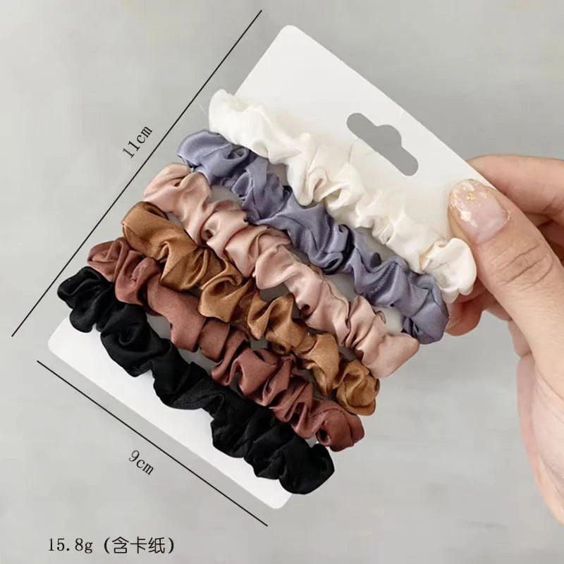 6pcs Satin Hair Scrunchies for Women - Softer Than Silk Scrunchies for Hair | Satin Scrunchies for Girls