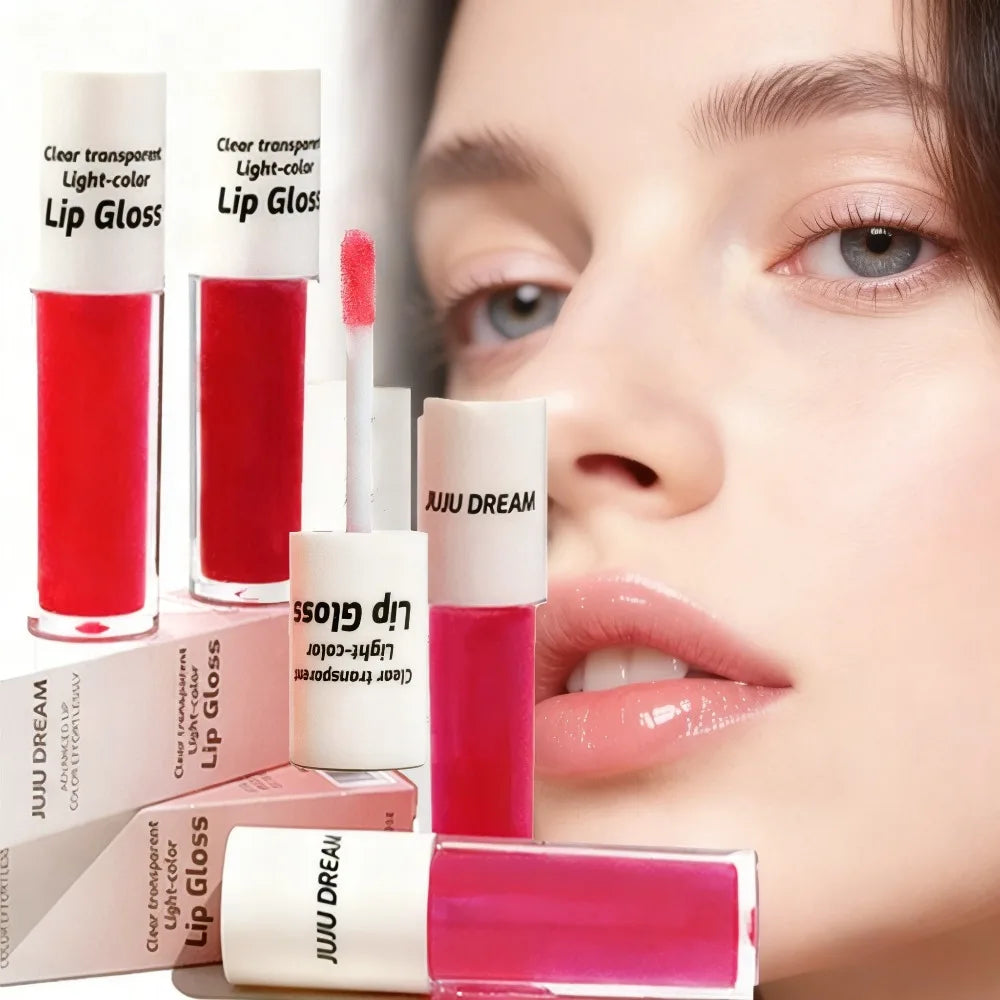 4-Color Moisturizing Lip Gloss: Natural Look, Waterproof long-Lasting Nude, nourishing care, Christmas gift