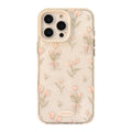 Stylish Pink Tulip Flower Pattern Cute Phone Cases for iPhone 17 16 15 14 13 12 Pro Max 16Pro Transparent Shockproof Case Cover