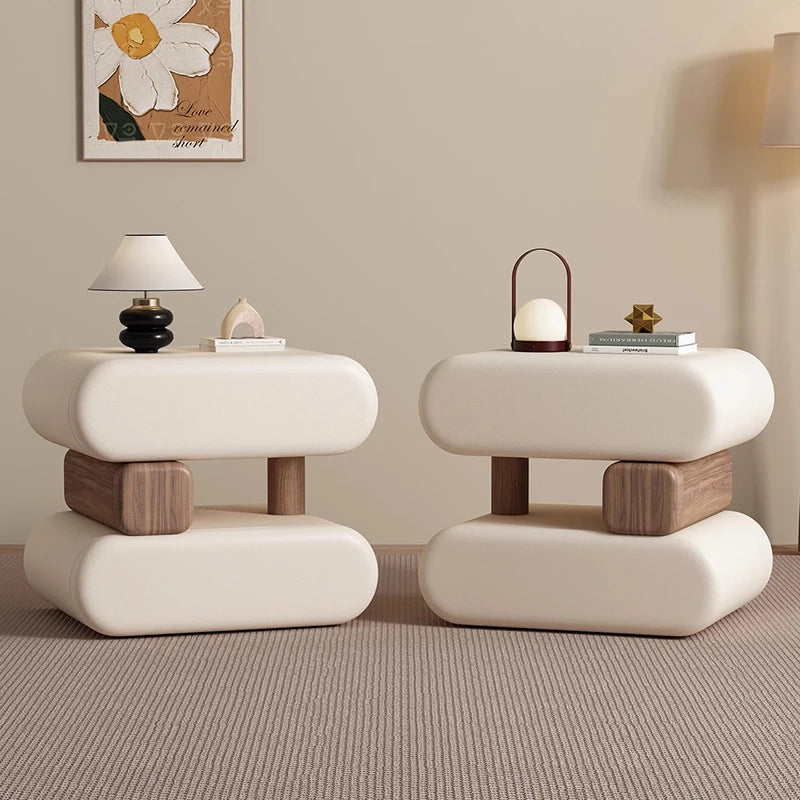 Design Simple Bed Table Space Saving Vintage Premium Aesthetic Nightstand Table Elegant Luxury Cajonera Living Room Furniture