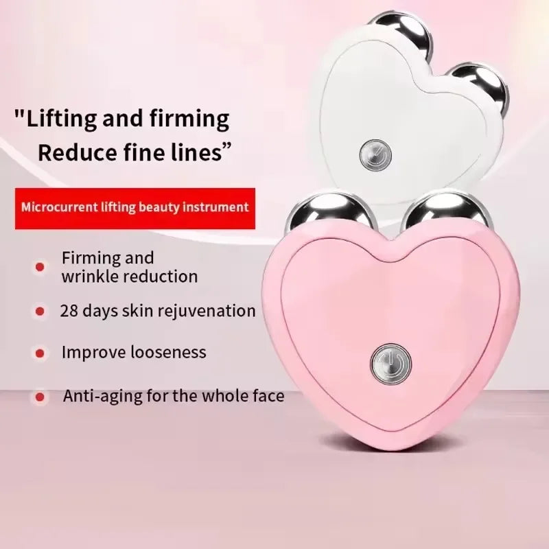 Facial Massager Microcurrent EMS Face Lifting Machine Roller Skin Tightening Rejuvenation Beauty Charging Facial Anti Wrinkle