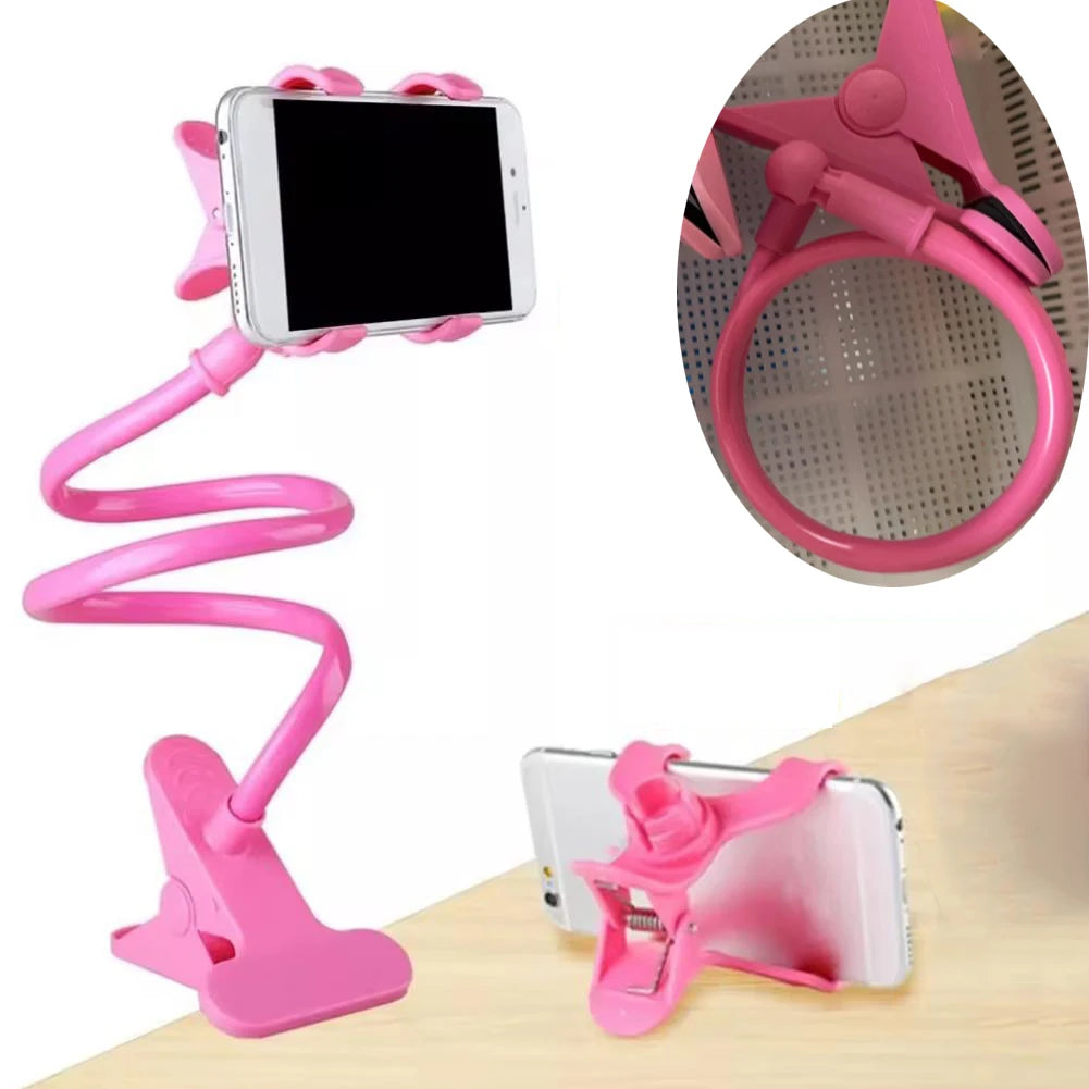 Portable Flexible Lazy Bracket For Mobile Phone Holder Universal Bed Desktop Bracket Clip 360° Adjustble Gooseneck Clip Clamp
