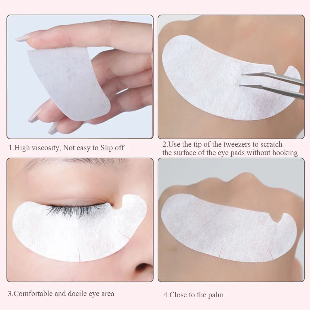 50/100pairs U Shape Eyelash Pads Grafted Lash Hydrogels Gel Patches Under Eye Pads for Eyelash ExtensionTips StickerMakeup Tools