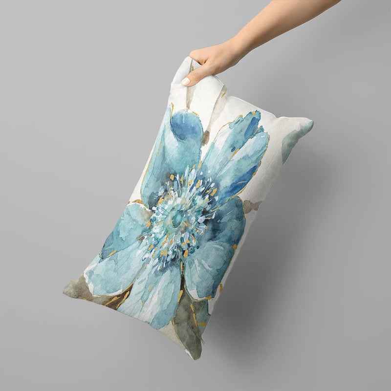 Cute Flower Cushion Cover Long Pillowcase Home Decoration Removable and Washable Multiple Sizes 30x50, 40x60, 50x70
