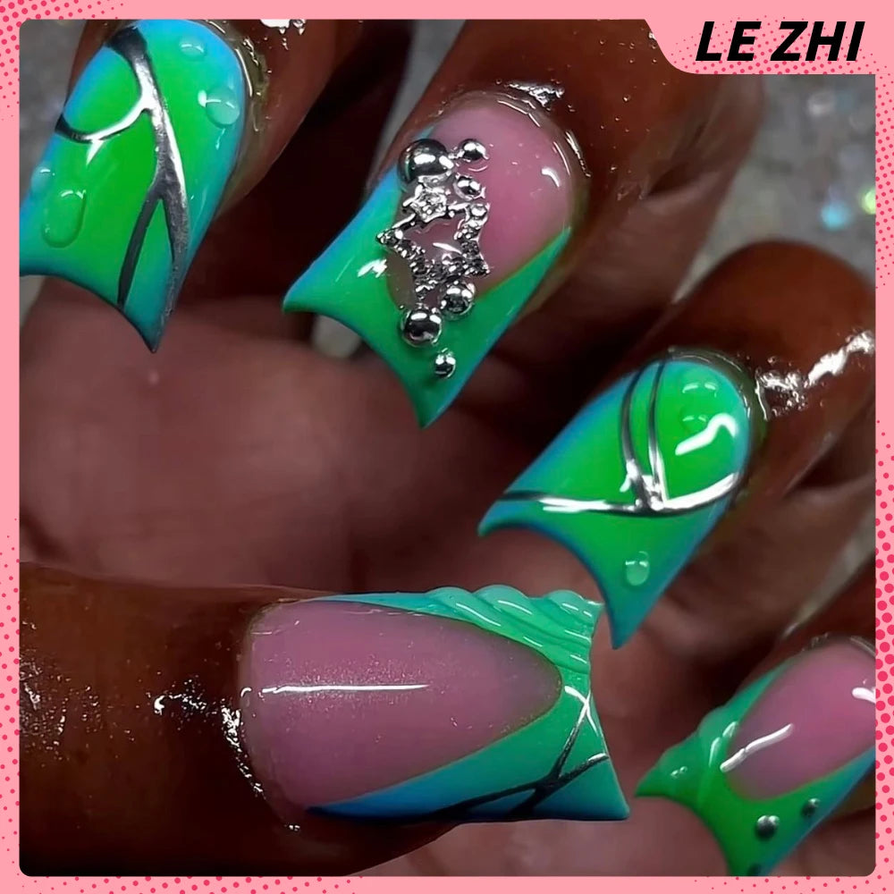 Summer Acrylic Gel Duck Web Press On Nail Art Diamond Hello Kitty 3D Flowers Customizable Manicure Handmade Gifts for Girls