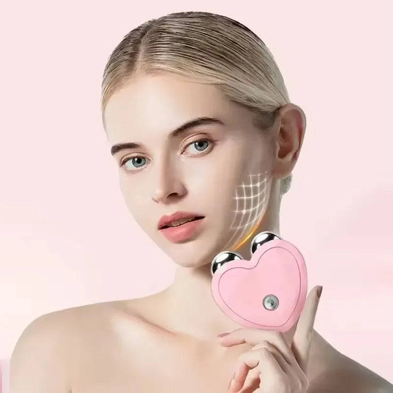 Facial Massager Microcurrent EMS Face Lifting Machine Roller Skin Tightening Rejuvenation Beauty Charging Facial Anti Wrinkle